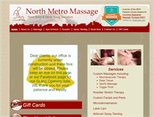 Tablet Screenshot of northmetromassage.com